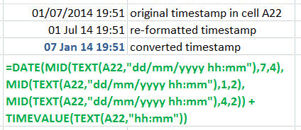 formula to convert timestanp date from US to UK 