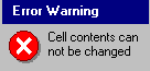 customised warning for a protected cell